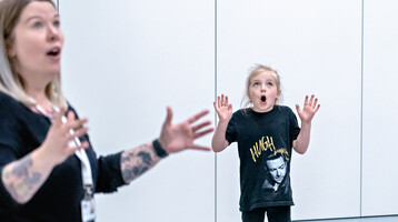 Performance Academy student and tutor during a lesson.